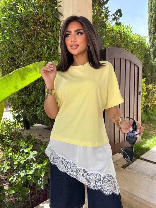 Lace oversized top