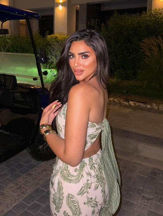 Paisley Print Strapless Jumpsuit