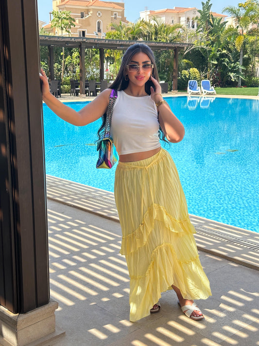 Ruffles maxi skirt