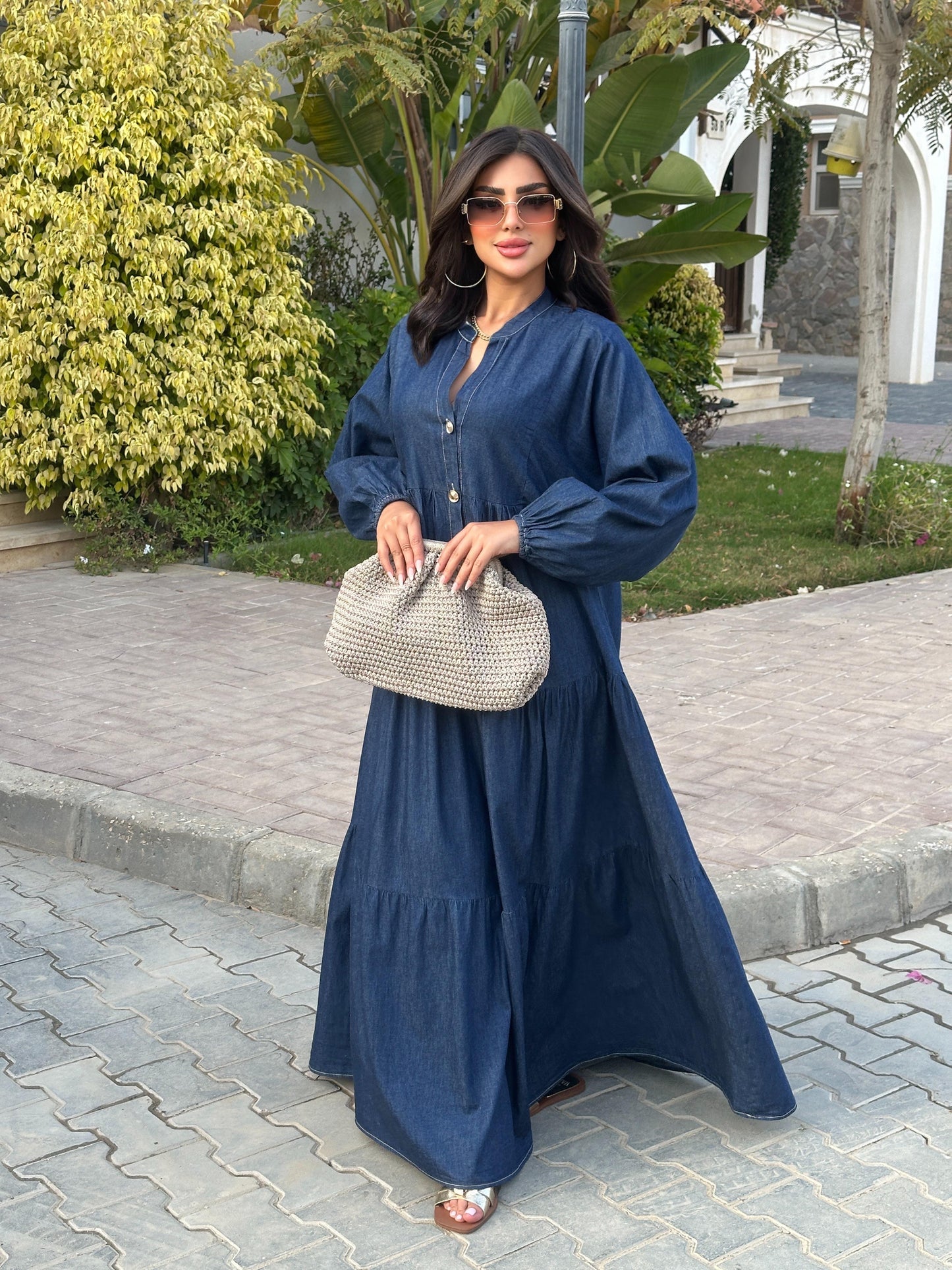 Maxi denim dress