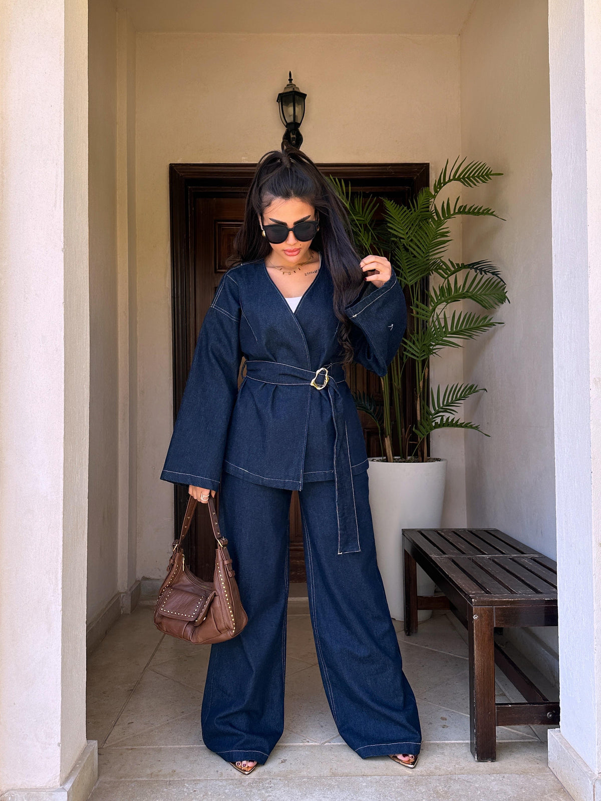 Denim Wrapped Set