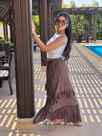 Ruffles maxi skirt