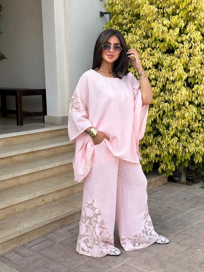 Floral Poncho Set