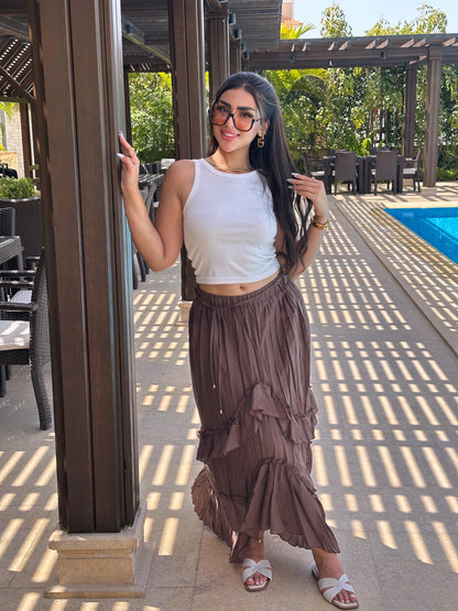 Ruffles maxi skirt