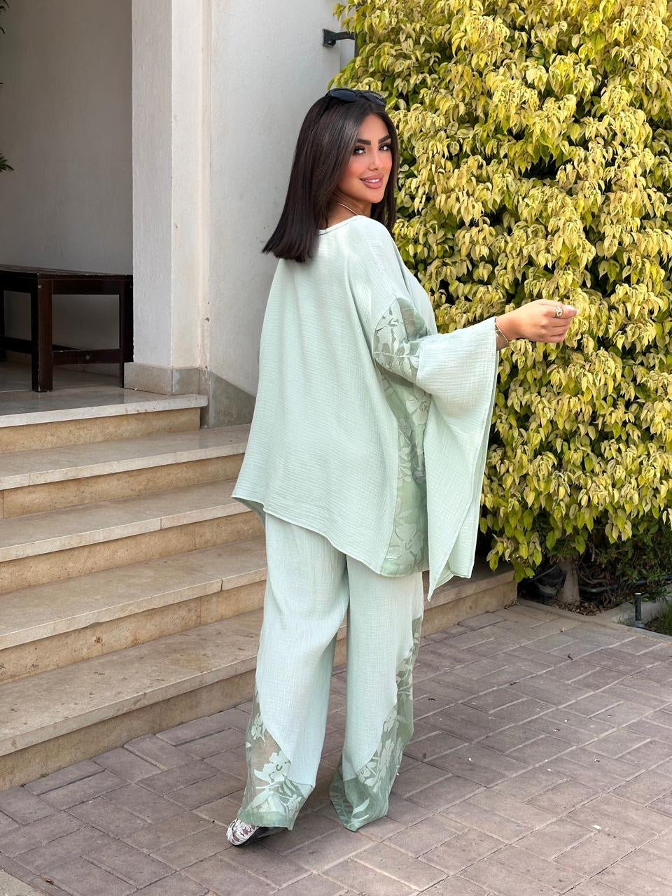 Floral Poncho Set
