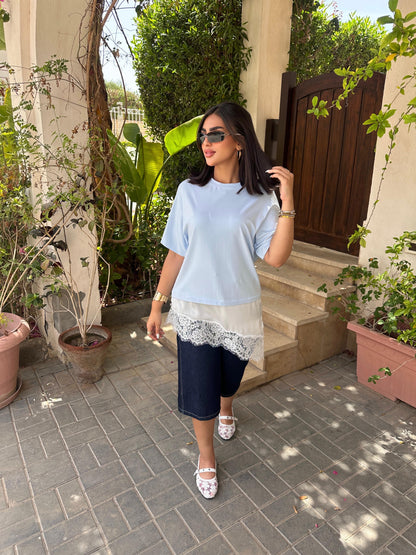 Lace oversized top