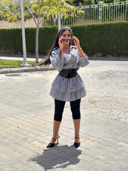 Carreaux shirt dress