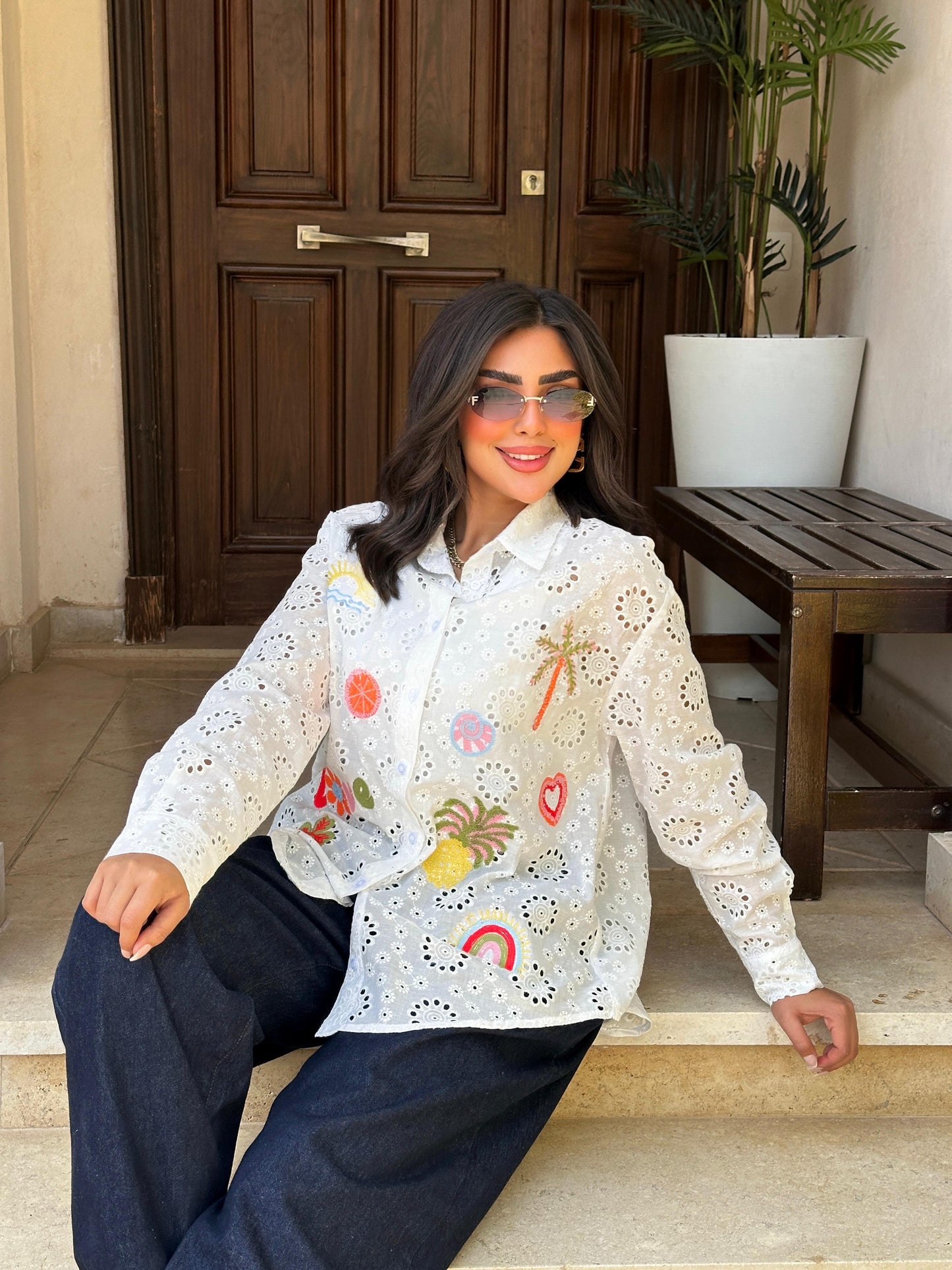 Summer embroidery shirt