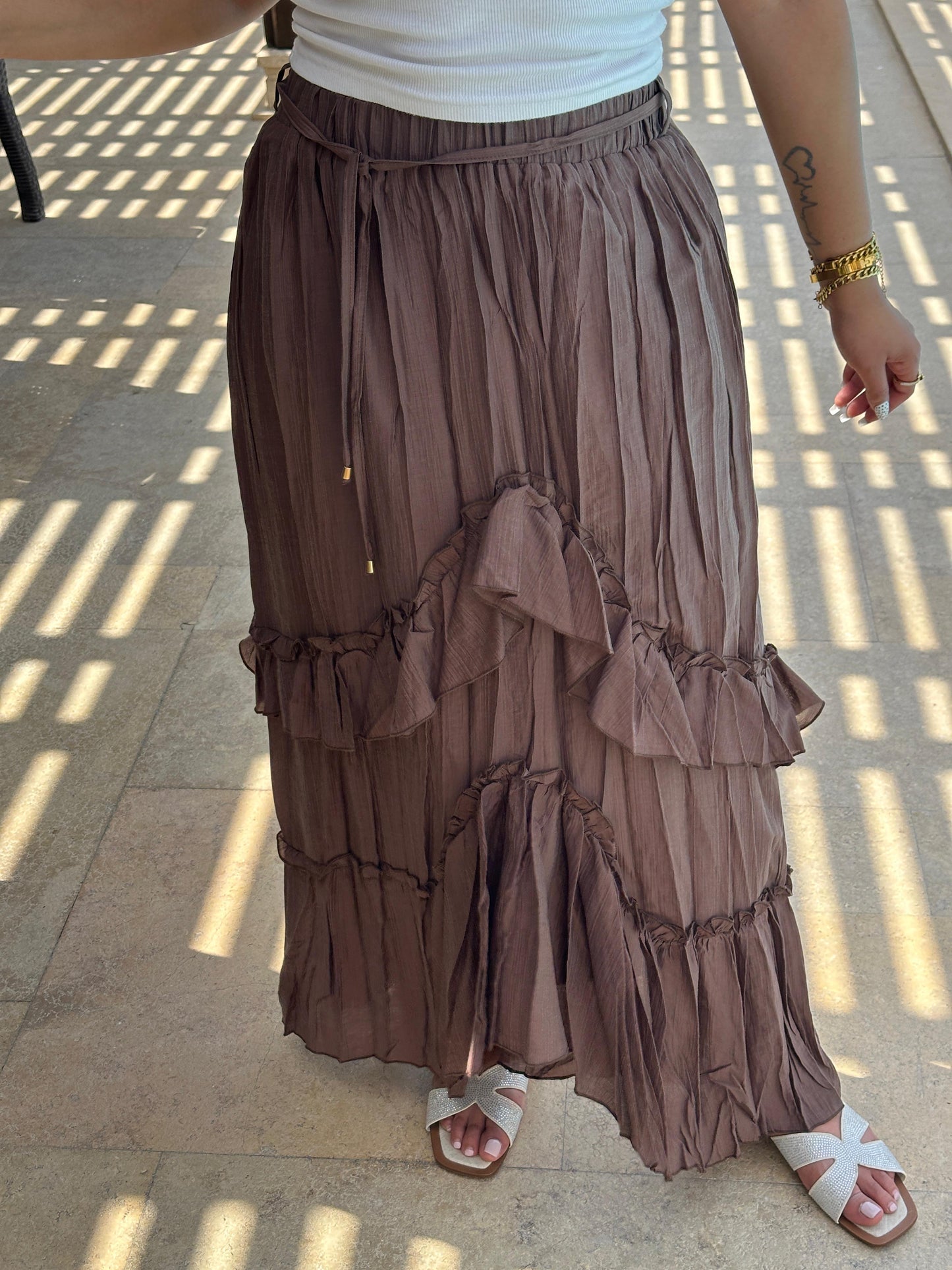 Ruffles maxi skirt