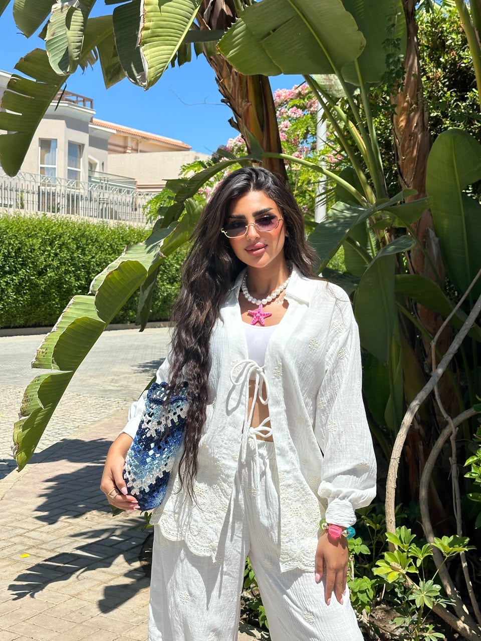 cotton embroidered set