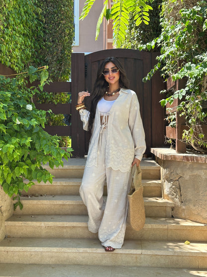 cotton embroidered set
