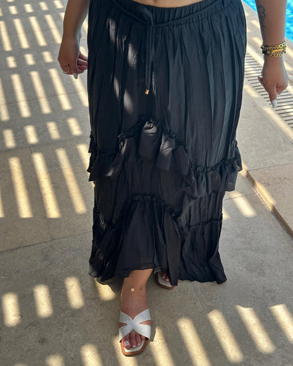 Ruffles maxi skirt