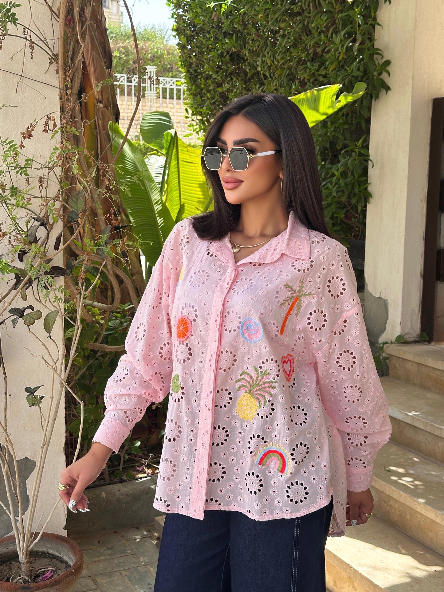 Summer embroidery shirt