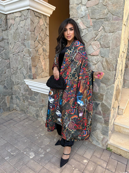 Velvet printed scarf