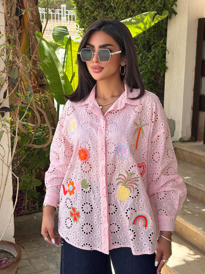 Summer embroidery shirt