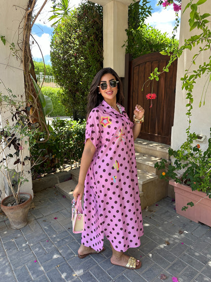 Polka shirt dress