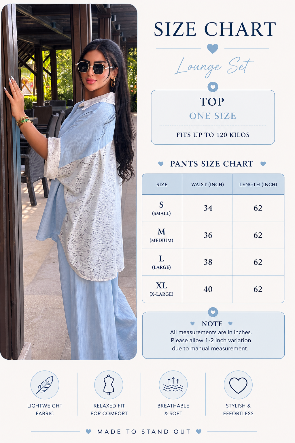 Size Guide - Heart set
