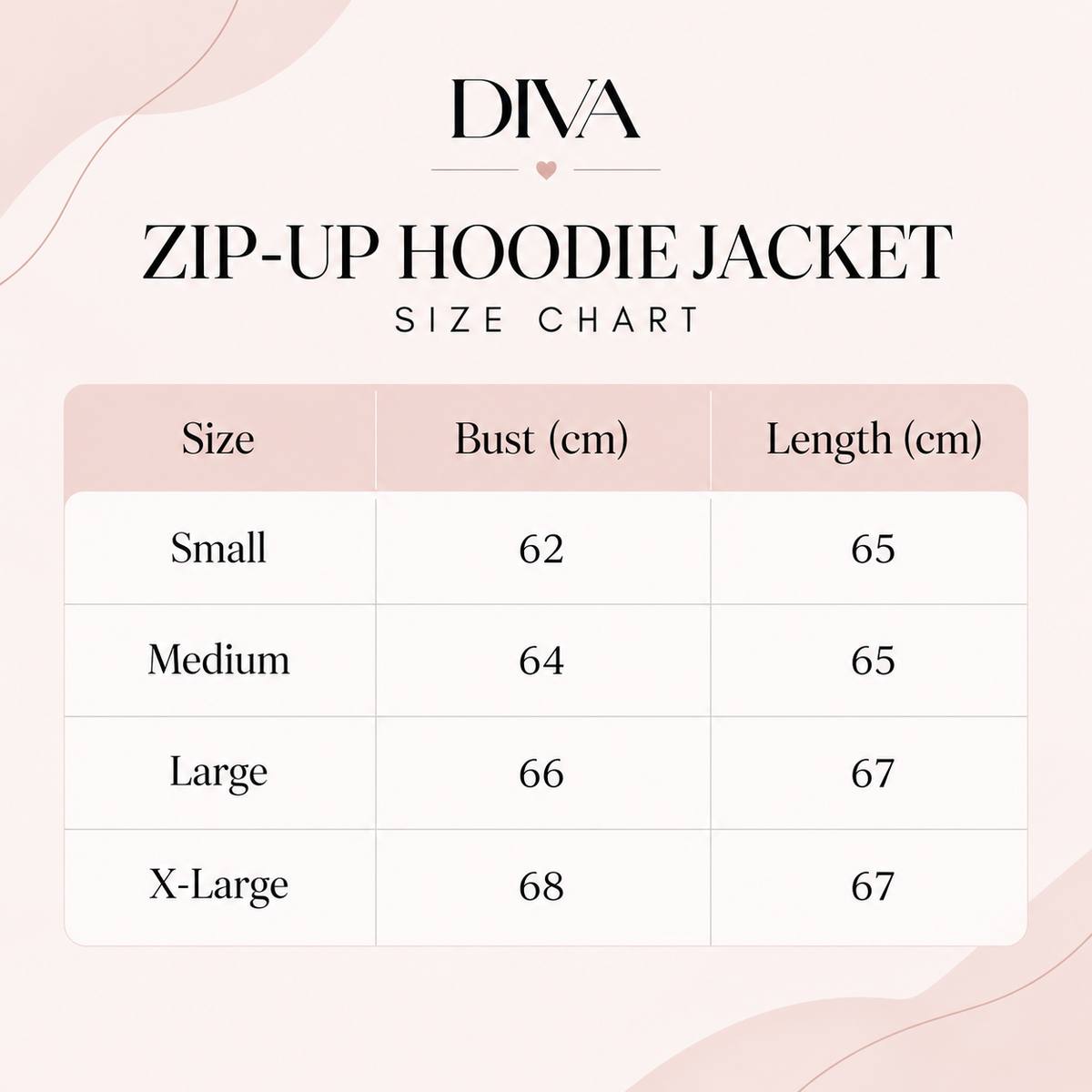 Size Guide - Hoodie waterproof jacket