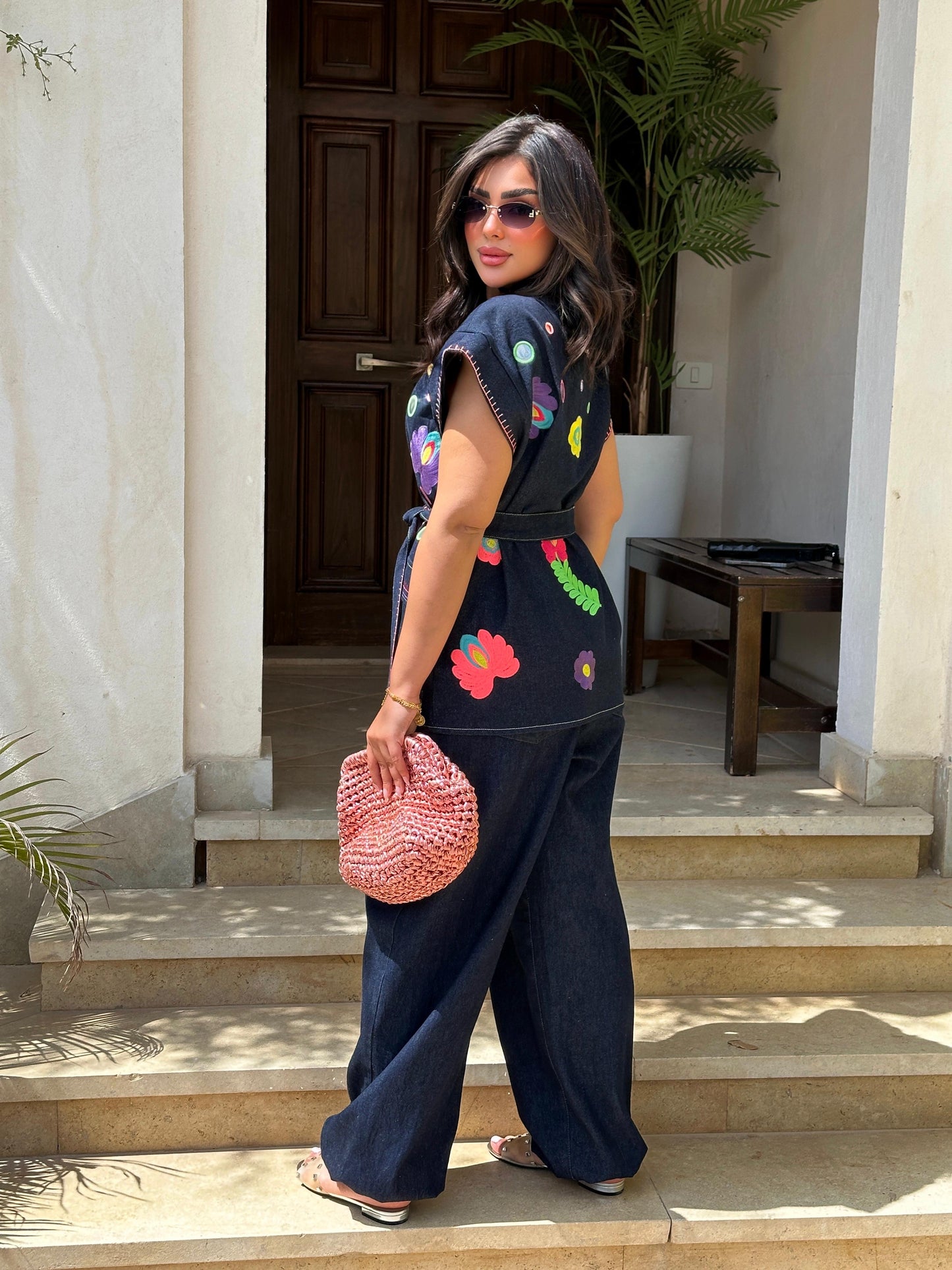 Statement Denim Wrap vest