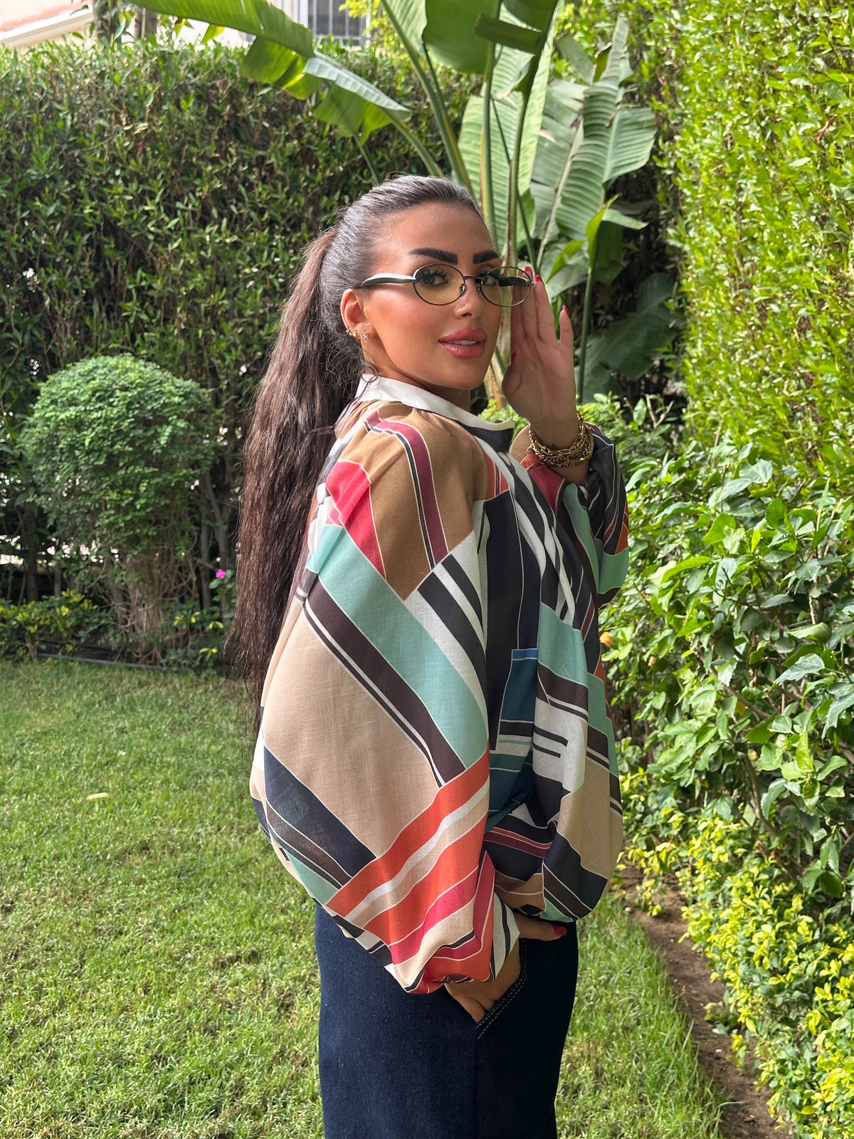 Striped Bomber Jacket