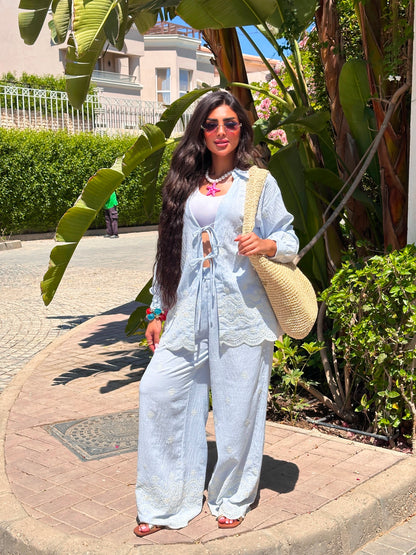 cotton embroidered set