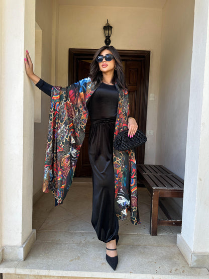 Velvet printed scarf