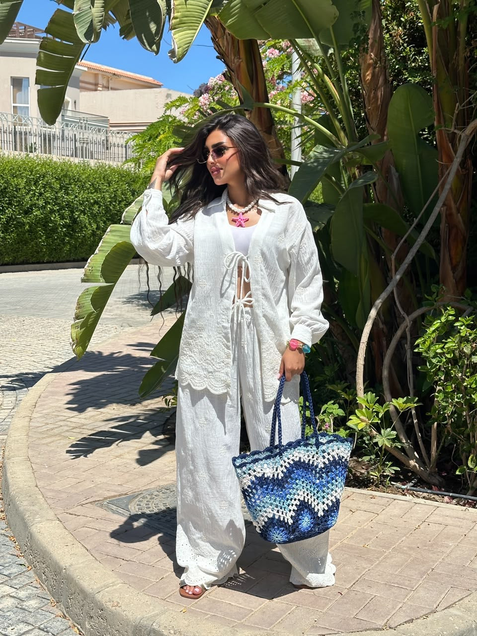 cotton embroidered set