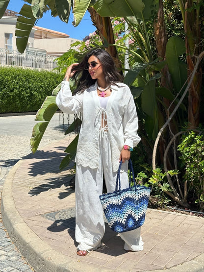 cotton embroidered set