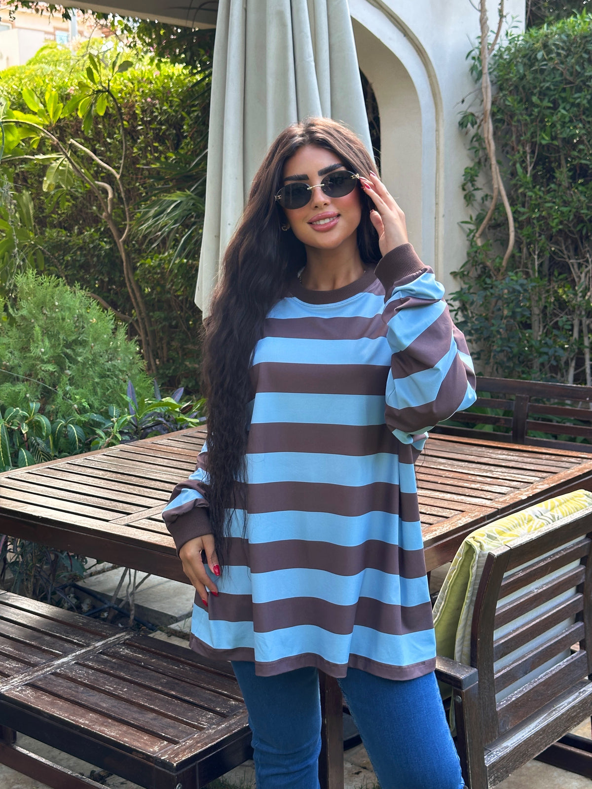 striped sweatshirt