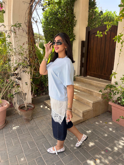 Lace oversized top