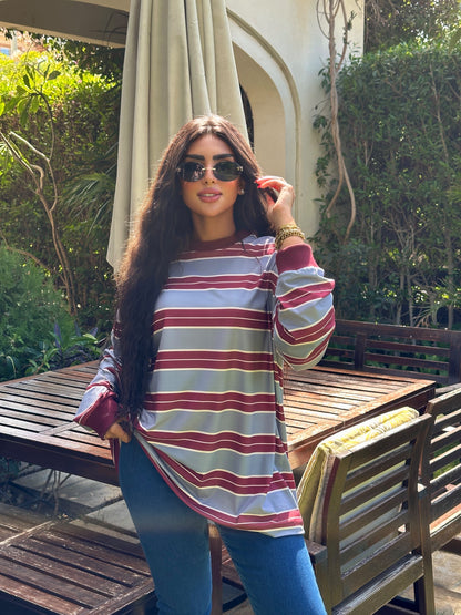 striped sweatshirt
