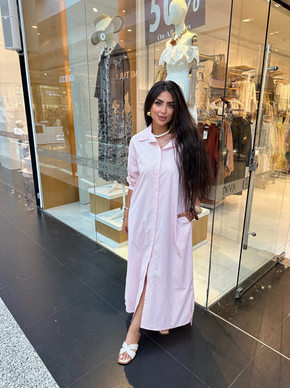 sparkly striped shirt dress