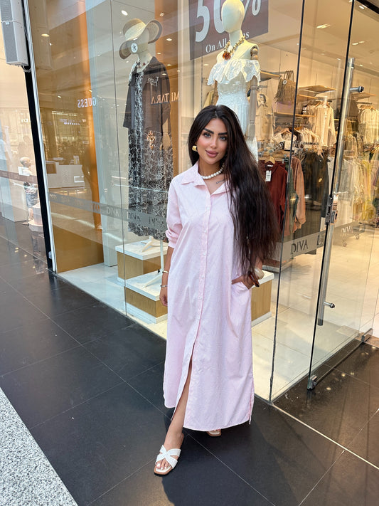 sparkly striped shirt dress