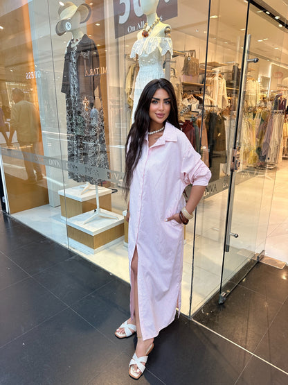 sparkly striped shirt dress