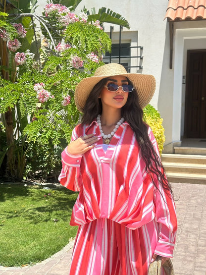 striped boho set