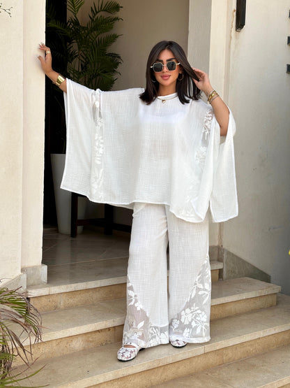 Floral Poncho Set