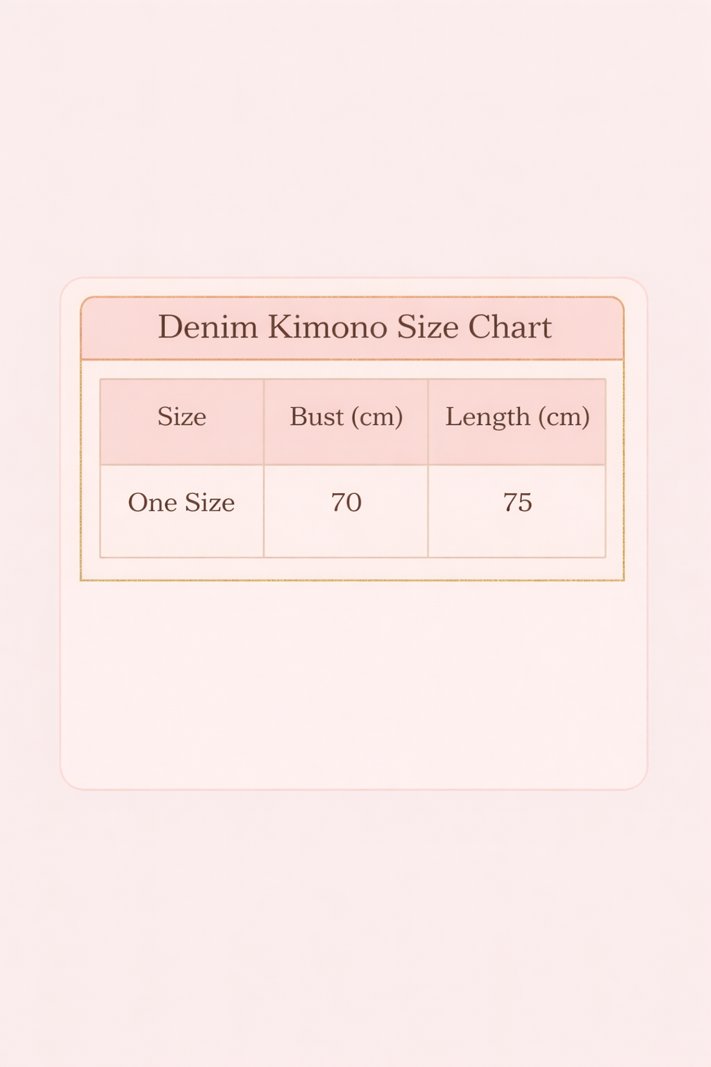 Size Guide - The Iconic Kimono