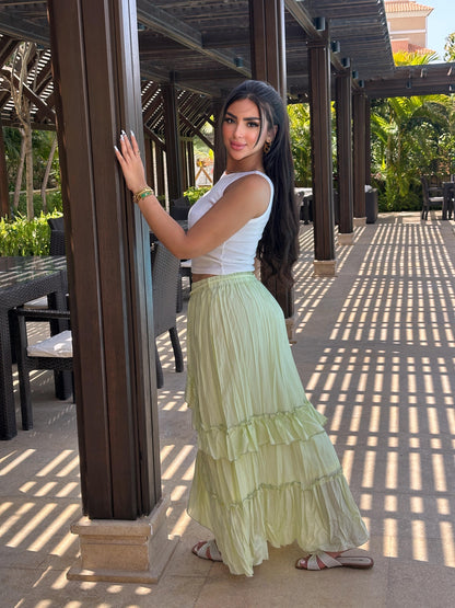 Ruffles maxi skirt