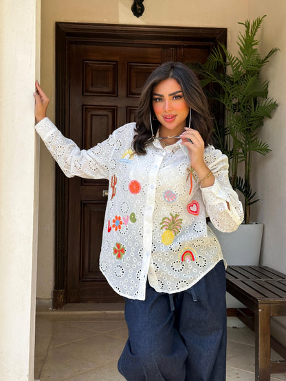 Summer embroidery shirt