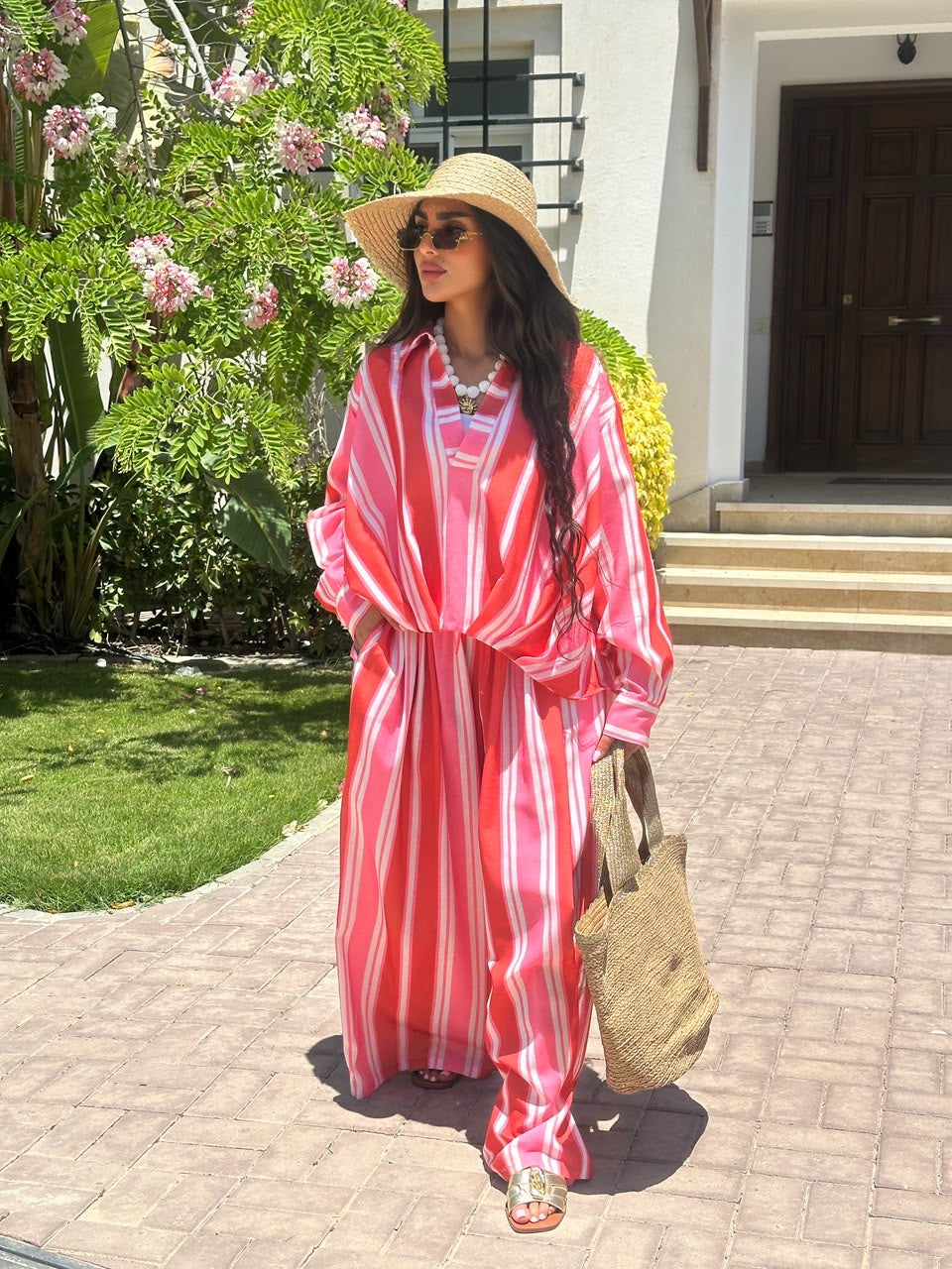 striped boho set