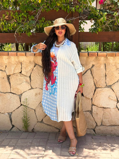 Pink Tiger Shirt Dress