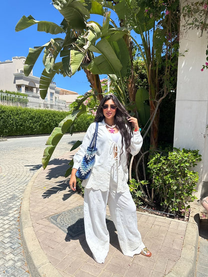 cotton embroidered set