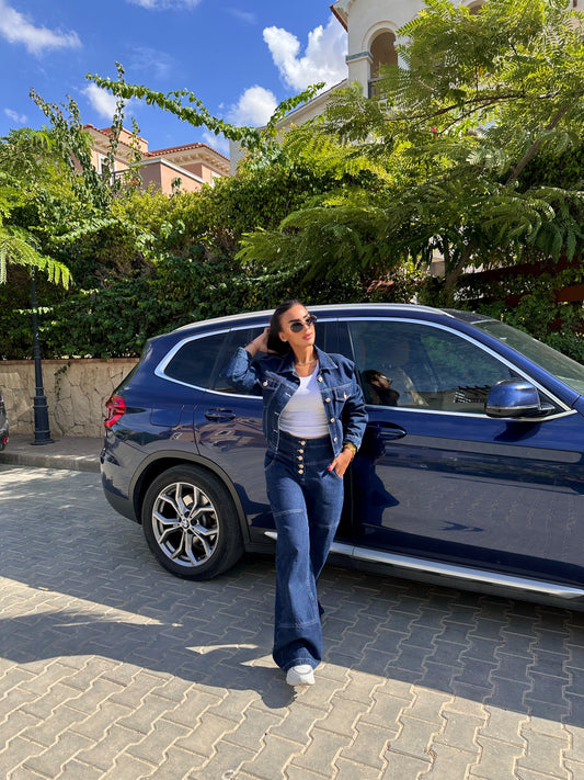 Dark Wash Wide-Leg Jeans