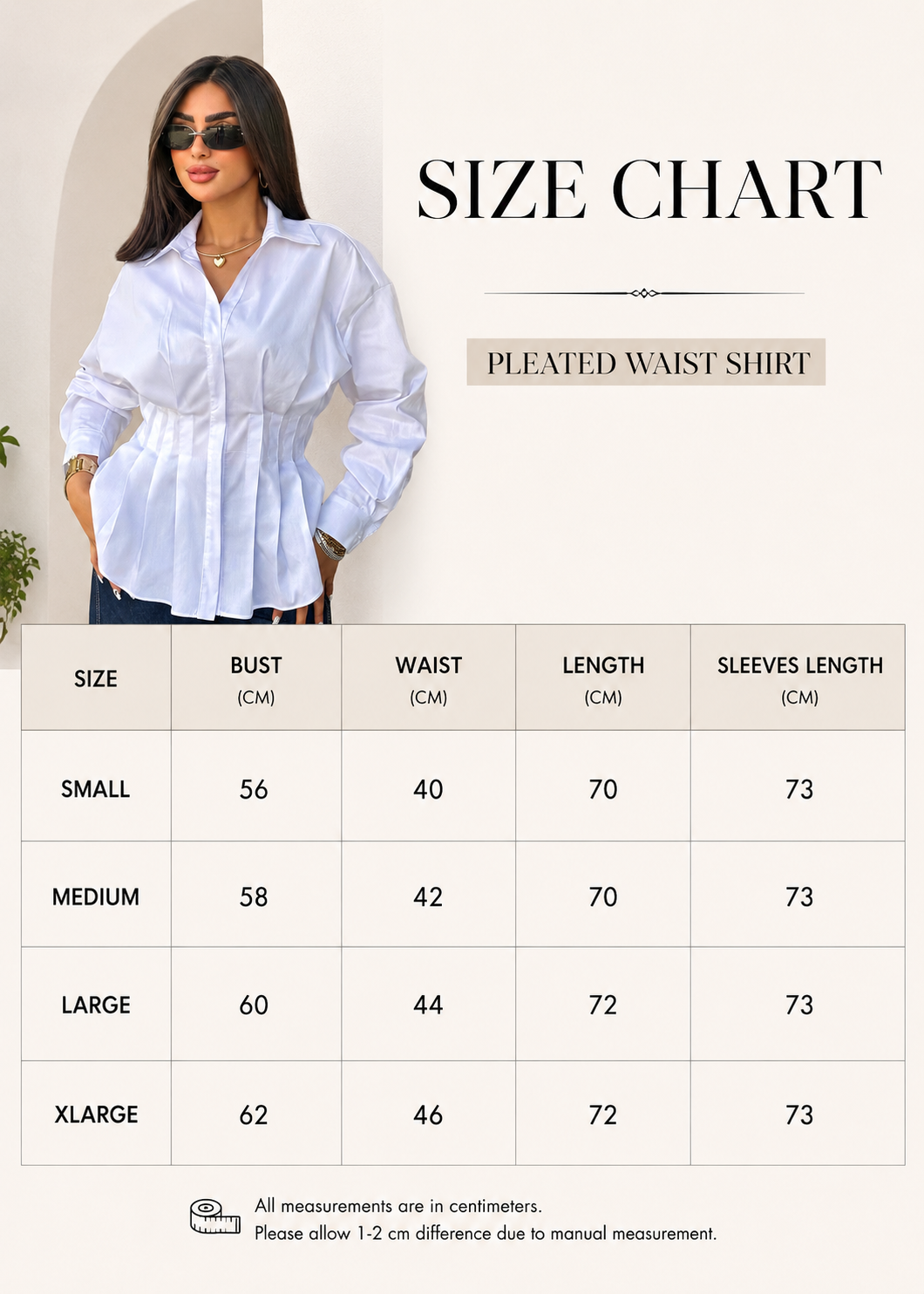 Size Guide - Sculpted Shirt