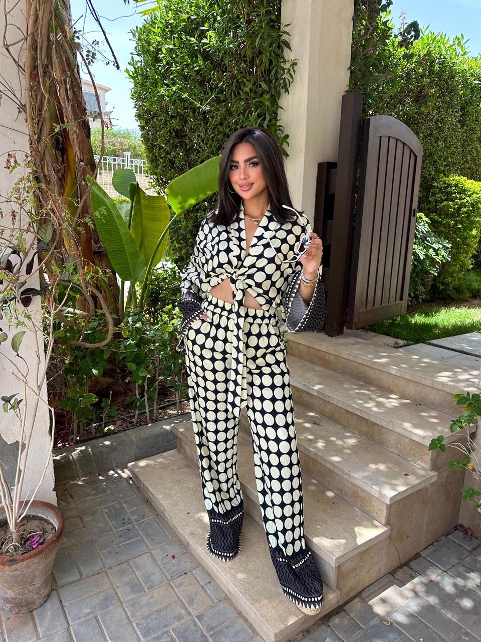 Polka tie up set