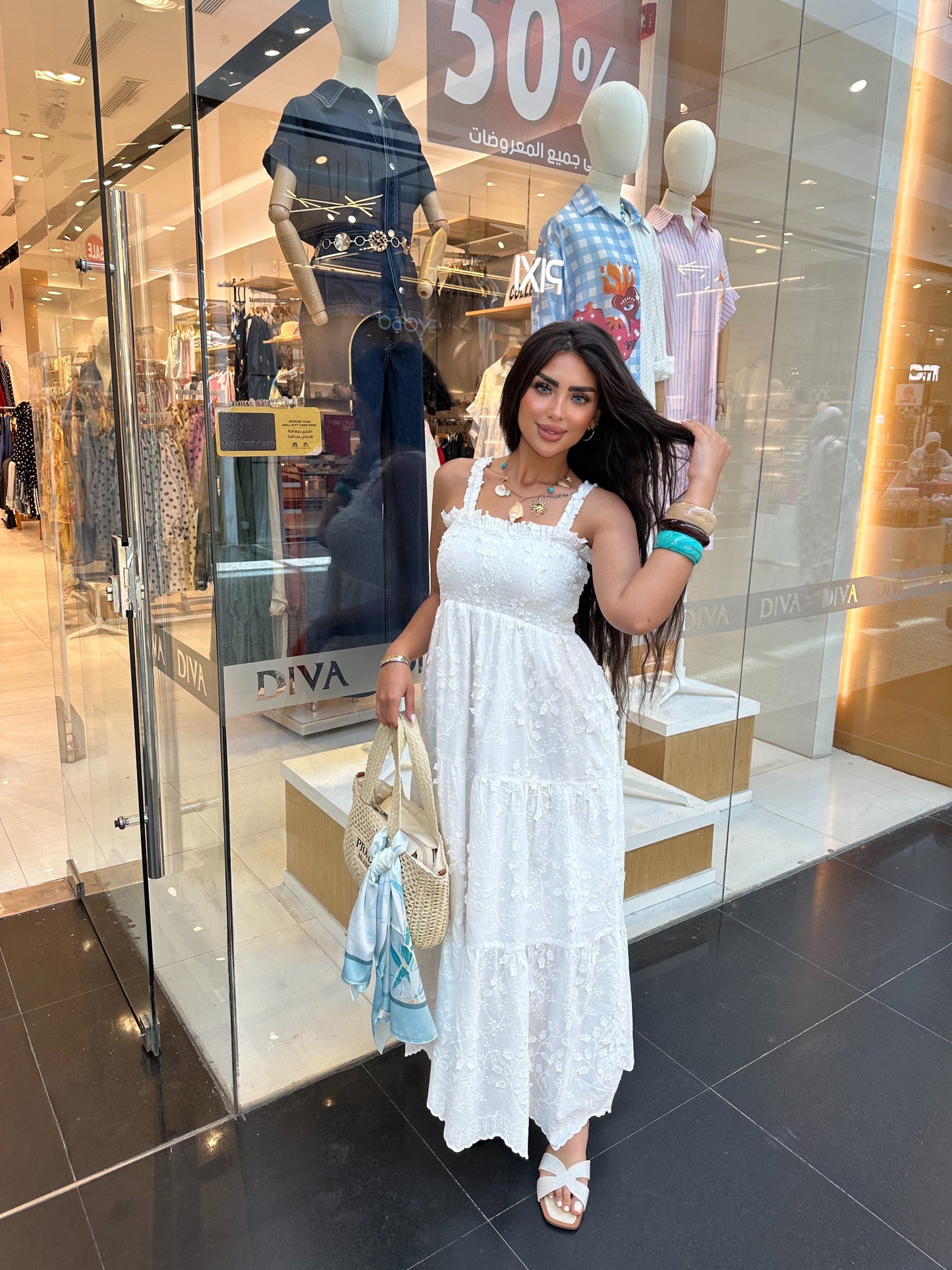 white bloom dress