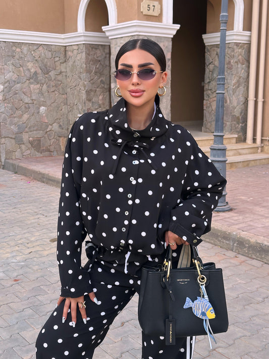 polka dot shirt