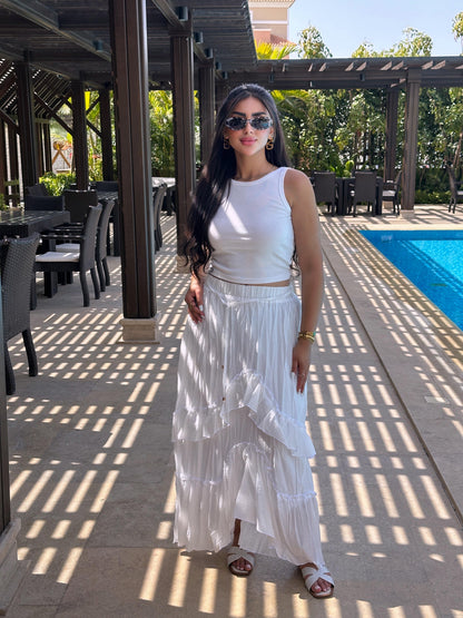 Ruffles maxi skirt