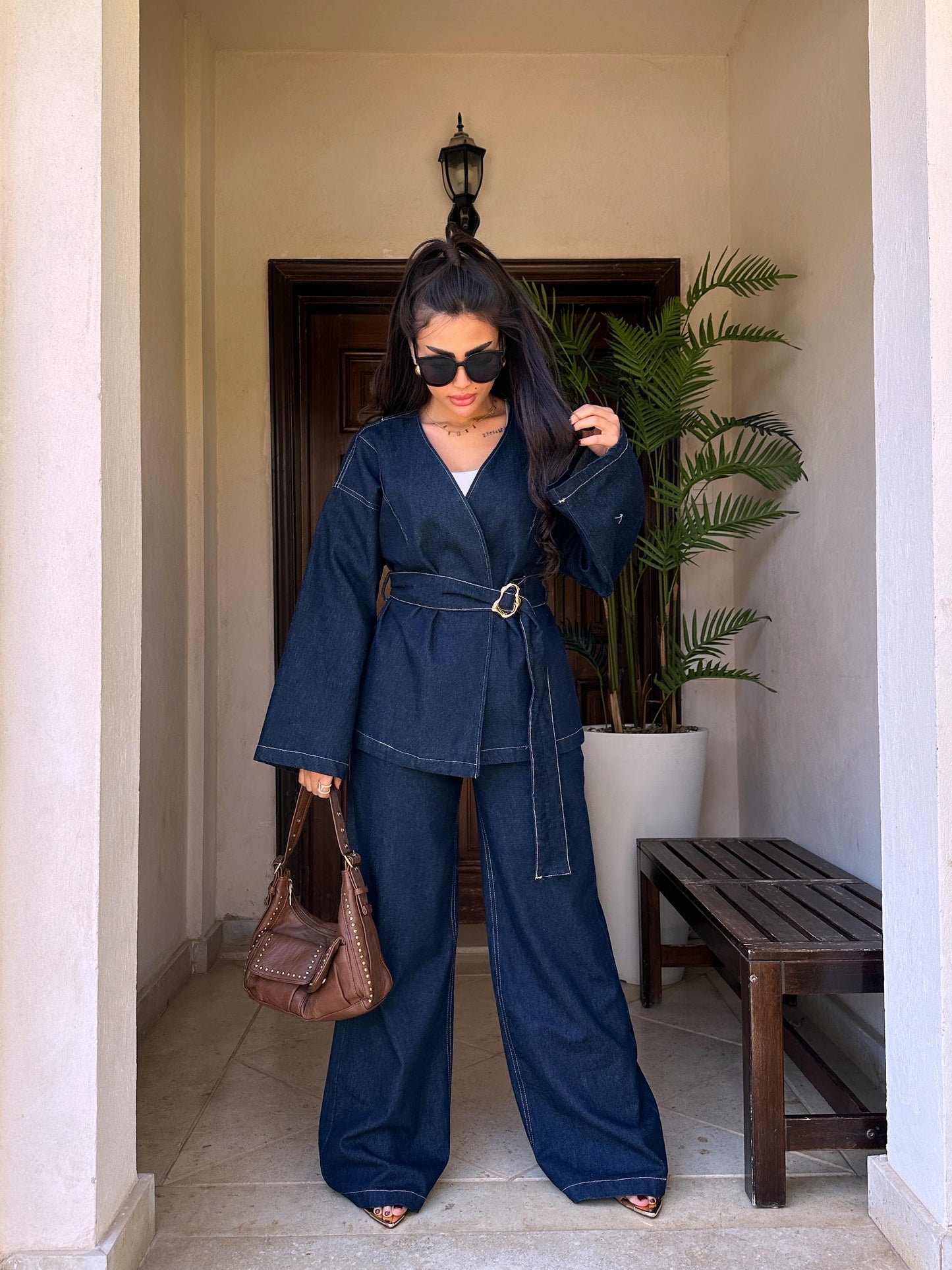 Denim Wrapped Set