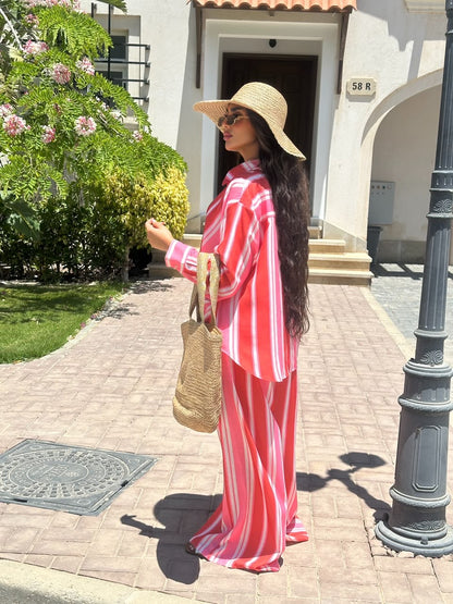 striped boho set